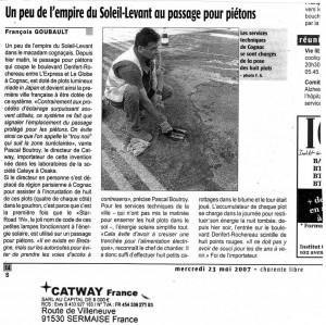 CATWAY Fr Charente libre  23.05.07